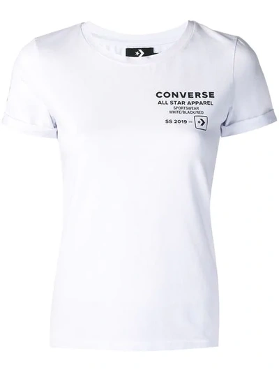 Shop Converse Logo Printed T-shirt - White