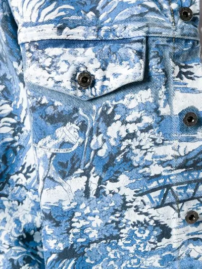 Shop Off-white Tapestry Shirt In Blue