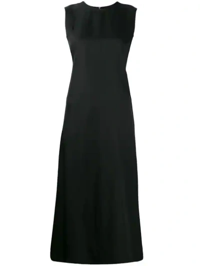 Shop Helmut Lang Open Back Midi Dress In Black