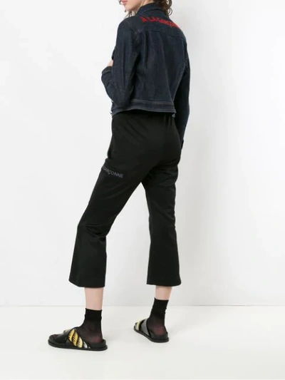 Shop À La Garçonne Cropped Flared Trousers In Black