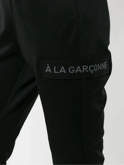 Shop À La Garçonne Cropped Flared Trousers In Black