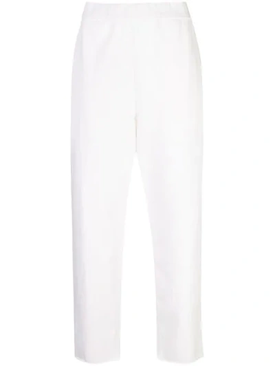 Shop Raquel Allegra Classic Straight-leg Trousers - White