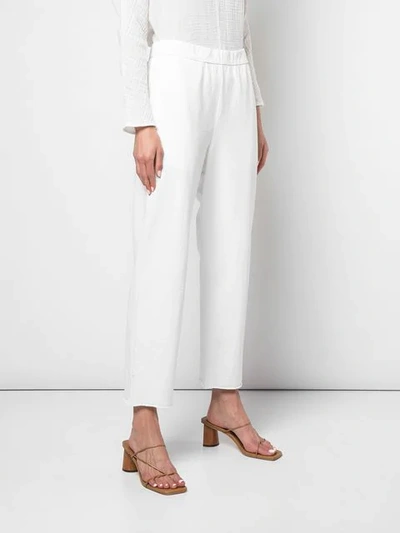 Shop Raquel Allegra Classic Straight-leg Trousers - White