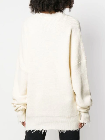 Ben Taverniti Unravel Project Off-white Waffle Hybrid Sweater In Neutrals