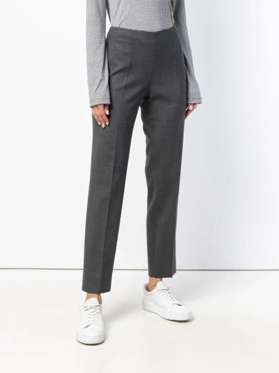 Shop Incotex High Waist Trousers In Grey