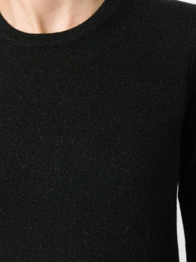 Shop N•peal Round Neck Knitted Sweater In Black