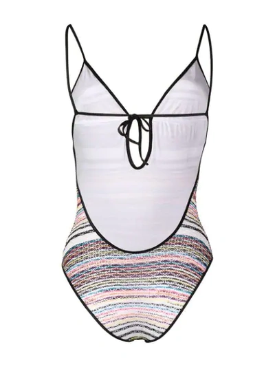 Shop Missoni Fine Knit Swimsuit In White