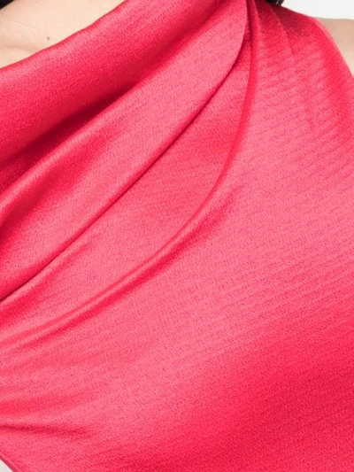 CUSHNIE ASYMMETRIC MINI DRESS - 粉色