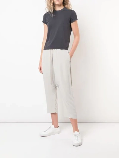 Shop Rick Owens Cropped Trousers In Neutrals