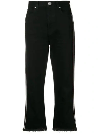 Shop Alexander Mcqueen Side-stripe Jeans In Black