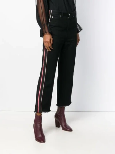 Shop Alexander Mcqueen Side-stripe Jeans In Black