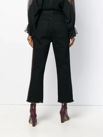 Shop Alexander Mcqueen Side-stripe Jeans In Black