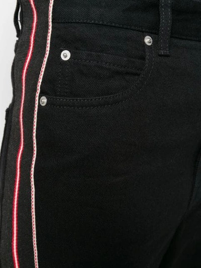 Shop Alexander Mcqueen Side-stripe Jeans In Black