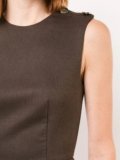 Shop Adam Lippes Double Face Top In Brown