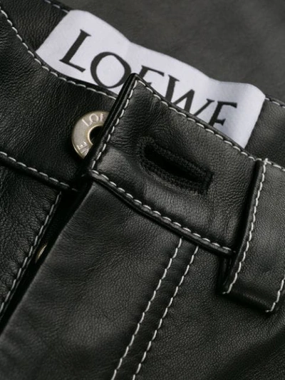 Shop Loewe Straight Leg Trousers In Black