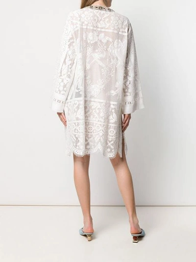 Shop Dolce & Gabbana Embellished Kaftan In White