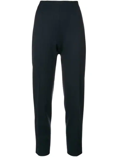 Shop Piazza Sempione Tapered Trousers In Blue