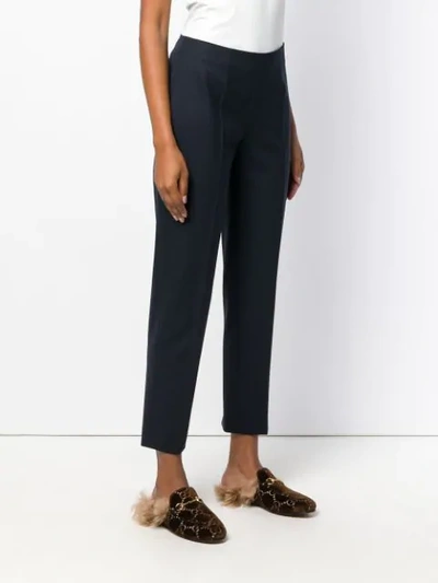 Shop Piazza Sempione Tapered Trousers In Blue