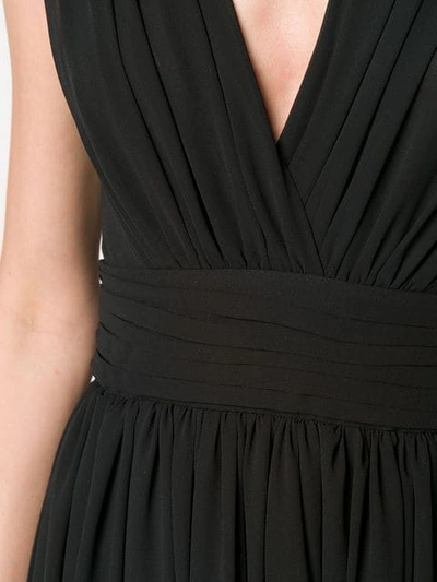 Shop Blanca Plunge Neck Evening Dress - Black