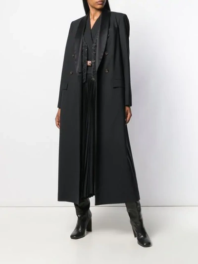 Shop Brunello Cucinelli Double Breasted Coat In Black