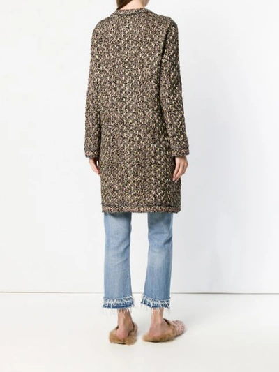 Shop M Missoni Embroidered Fitted Coat - Black