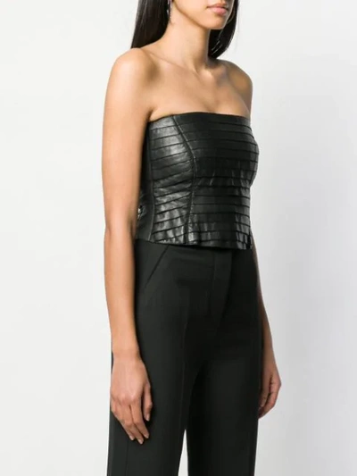 Pre-owned Giorgio Armani 1990's Layered Tube Top In Black