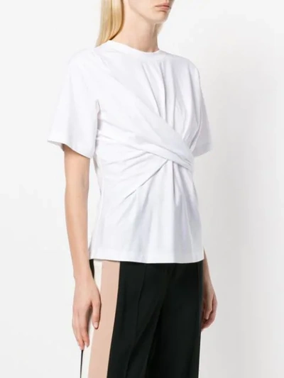 VICTORIA VICTORIA BECKHAM DRAPED T-SHIRT - 白色