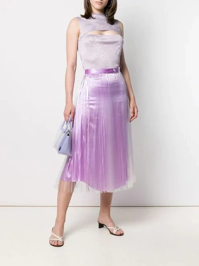 Shop Priscavera High-rise Pleated Skirt In Pink