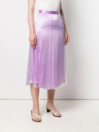 Shop Priscavera High-rise Pleated Skirt In Pink