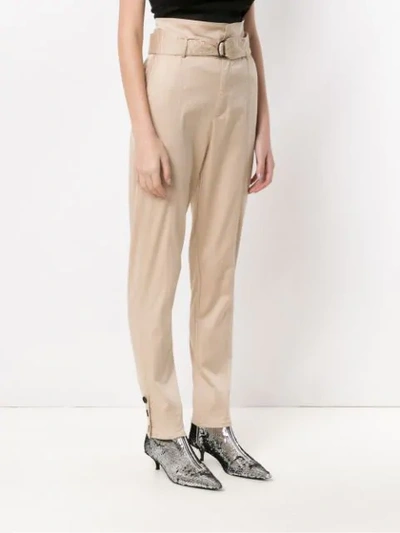 Shop Tufi Duek High Waisted Trousers In Neutrals