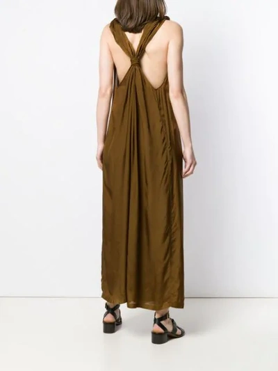 Shop Mes Demoiselles Knotted Hayati Dress In Brown