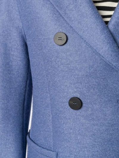 Shop Harris Wharf London Double Breasted Coat In 361 Powder Blue