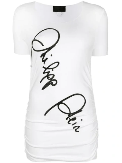 signature print T-shirt