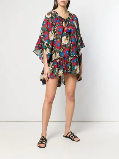 Shop Anjuna Allessia Floral Print Dress In Black