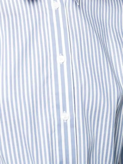 Shop Michael Kors Striped Shirt Dress In Blue