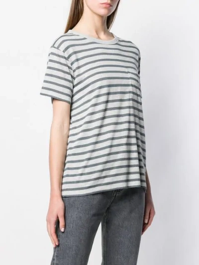Shop Alexander Wang Striped Pattern T-shirt In Grey