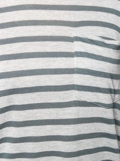 Shop Alexander Wang Striped Pattern T-shirt In Grey