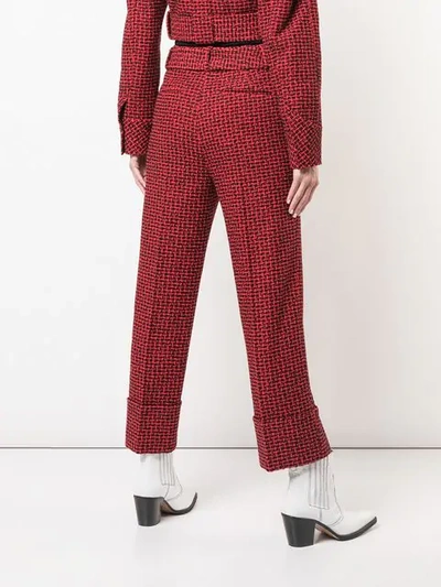 Shop Alexander Wang Belted Waist Trousers In Red