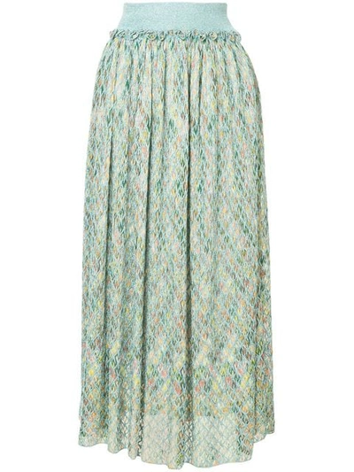 Shop Missoni Lurex Midi Skirt In Multicolour