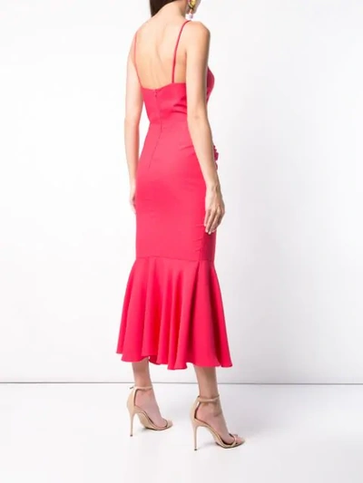 Shop Patbo Asymmetric Ruffle Dress In Red