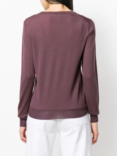 Shop Roberto Collina Round Neck Sweater In Purple