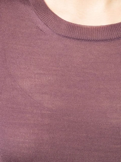 Shop Roberto Collina Round Neck Sweater In Purple