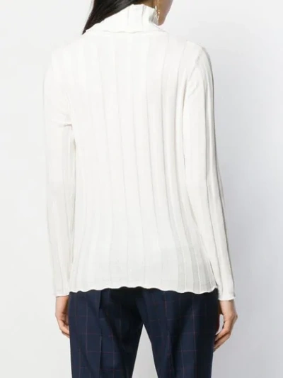 PHILO-SOFIE RIBBED KNIT SWEATER - 白色
