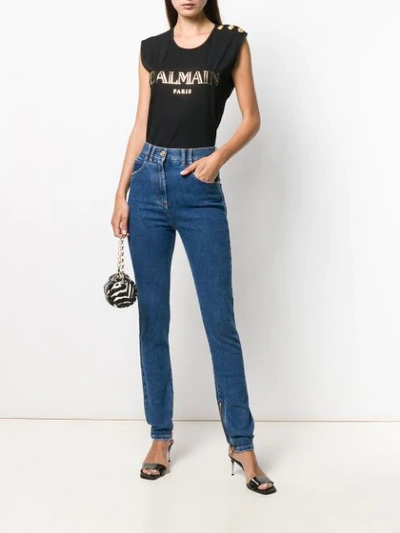 Shop Balmain High In Blue