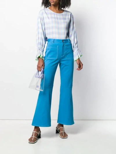 Shop See By Chloé Flared Panel Jeans In Blue