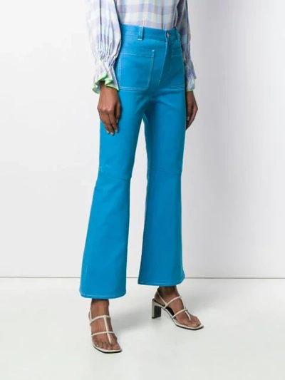 Shop See By Chloé Flared Panel Jeans In Blue