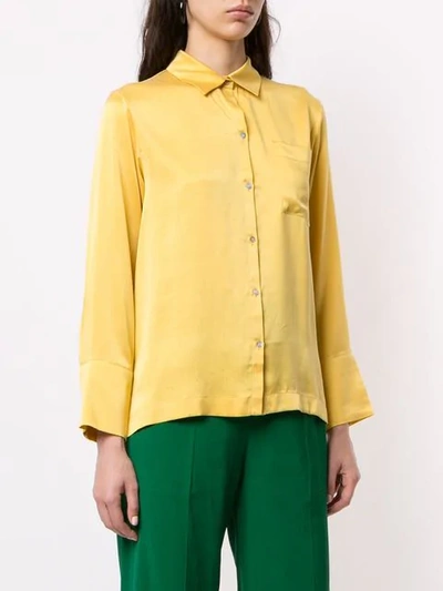 Shop Asceno Classic Blouse In Yellow