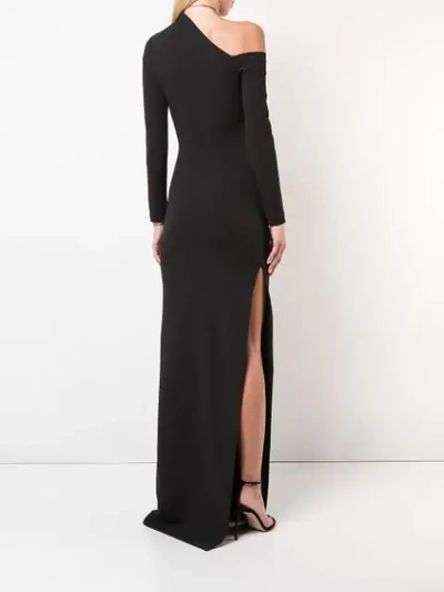Shop Solace London Liva Evening Dress - Black