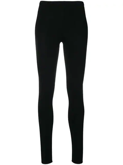 Shop Valentino 'vltn' Leggings In Black