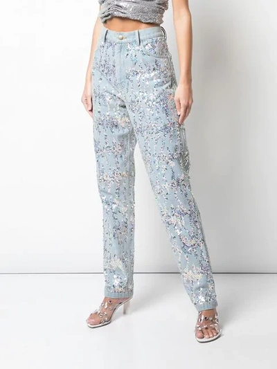 ASHISH SEQUIN BOYFRIEND JEANS - 蓝色